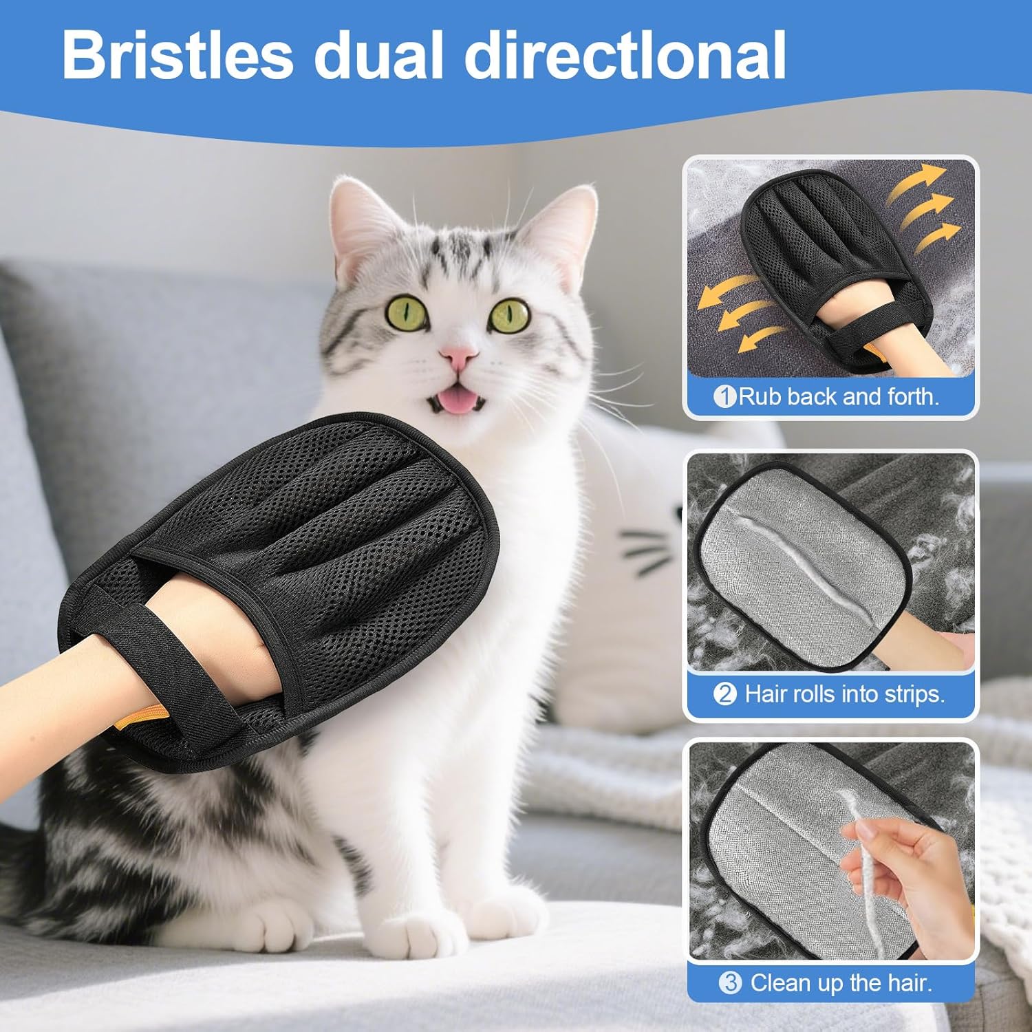 Pet Hair Removal Glove for Cat - đánh giá và giá Pet Grooming Glove
