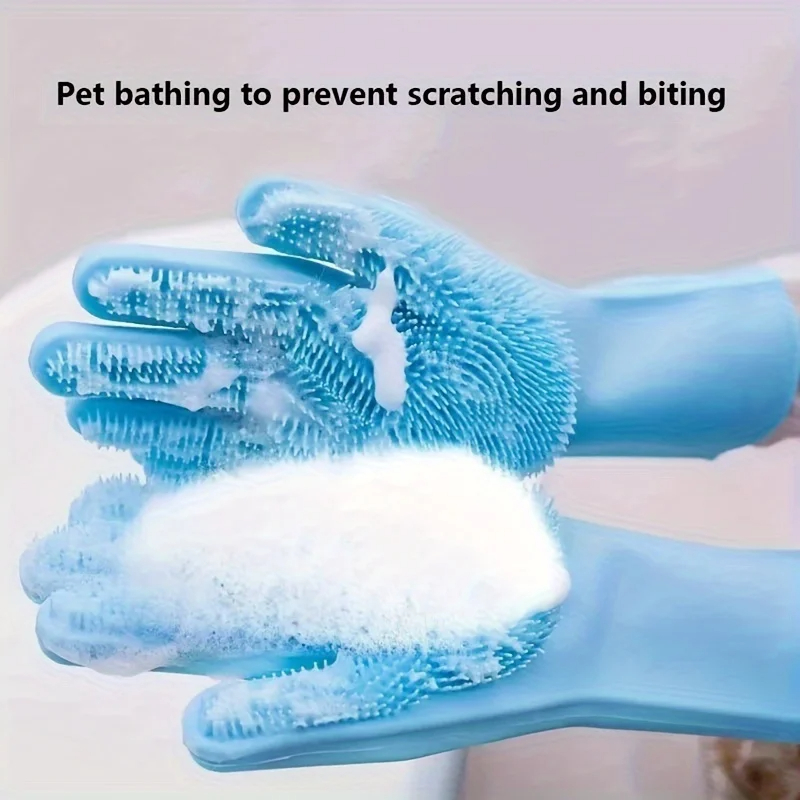 Multifunctional Silicone Pet G - đánh giá và giá Pet Grooming Glove