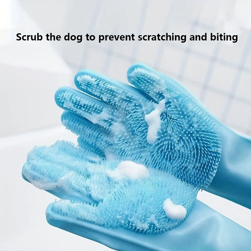 Multifunctional Silicone Pet G - đánh giá và giá Pet Grooming Glove