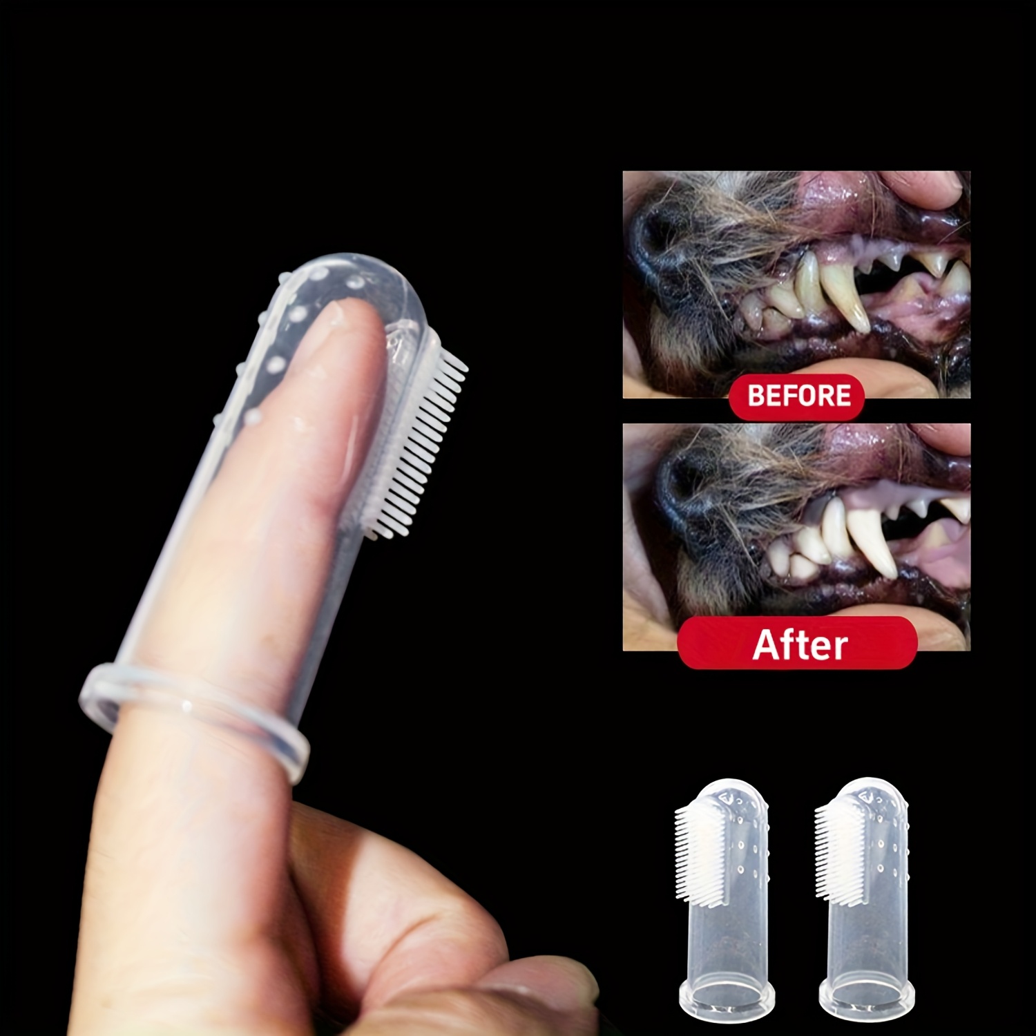 5 Pet Finger Toothbrushes for  - đánh giá và giá Dog Muzzle Silicone